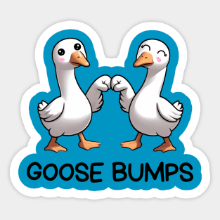 Funny Goose Bumps Cute Geese Fist Bump Friendship Gift For Goose Lover Girls Sticker